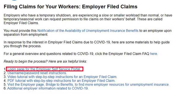 login page employer filed claims on sc unemployment