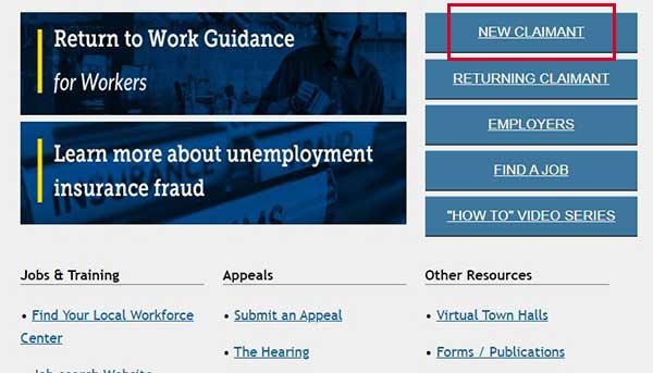 new claimant on colorado unemployment to file a new claim