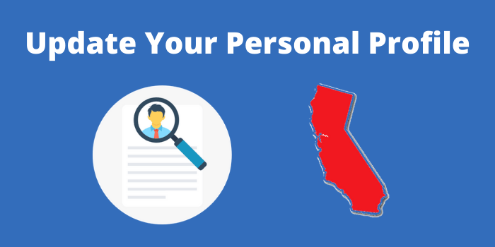 update your personal profile in california edd unemployment