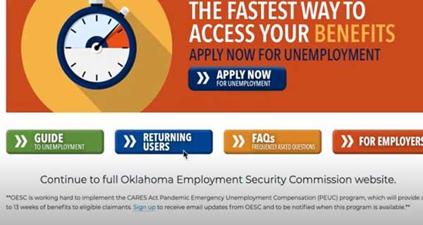 web to apply for oklahoma unemployment weekly benefits