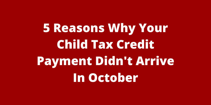 5 Reasons Why Your Child Tax Credit Payment Didn't Arrive In October