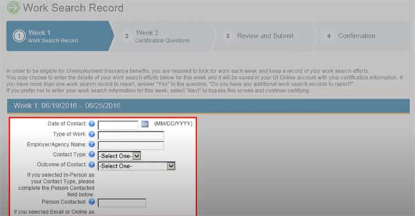 another example for clarification to certify for continued benefits