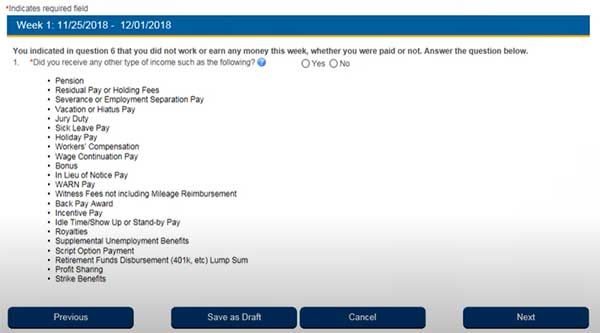 six question to certify for continued benefits